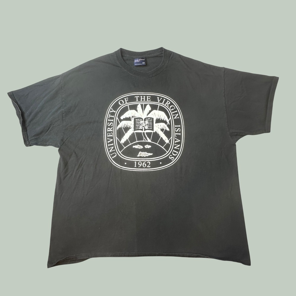 Vintage University of the Virgin Islands T-Shirt Men XXL Black Graphic MV Sport